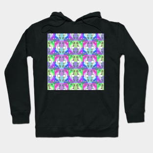 Checked Rainbow Candy Kaleidoscope Memphis Design Pattern Hoodie